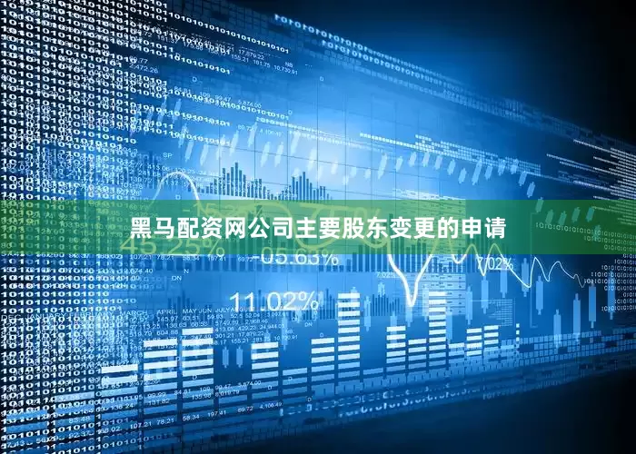 黑马配资网公司主要股东变更的申请